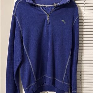 Men's Tommy Bahama Blue Half-Zip Sweater